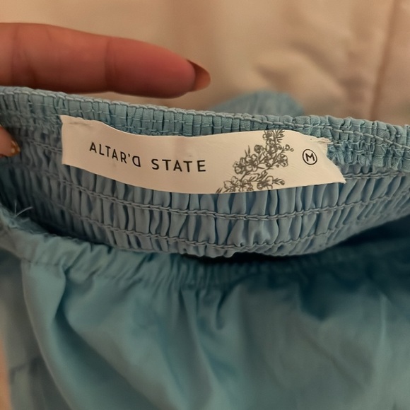 Blue Ribbed Altar’d State Top - Picture 3 of 3